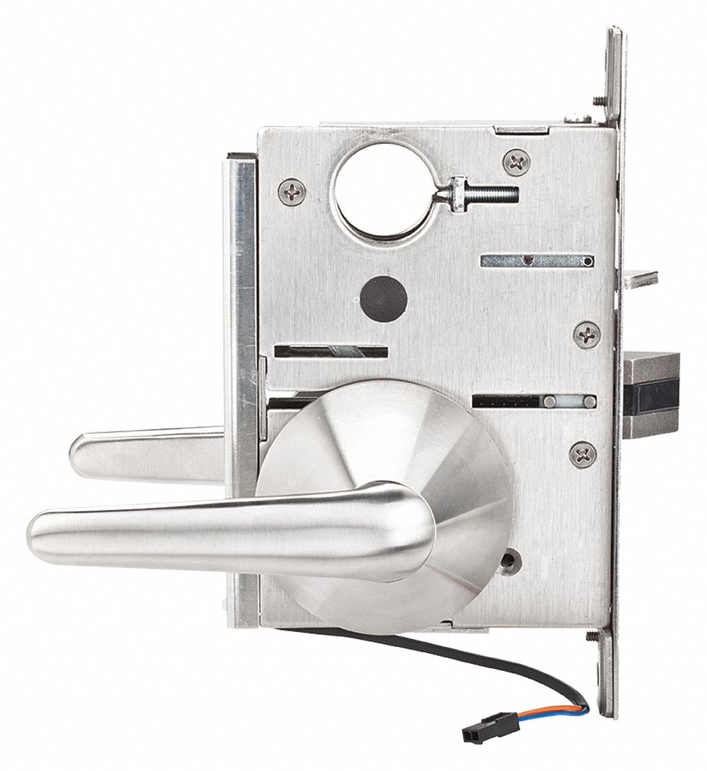STANLEY SPSFMLRDL630LHRB Electronic Lock, Mortise, Stainless Steel, 1/2 in Latch Length, 1-3/4 in Door Thickness