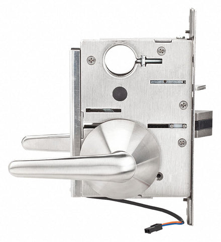 STANLEY SPSFMLRDL630LH Electronic Lock, Mortise, Stainless Steel, 1/2 in Latch Length, 1-3/4 in Door Thickness