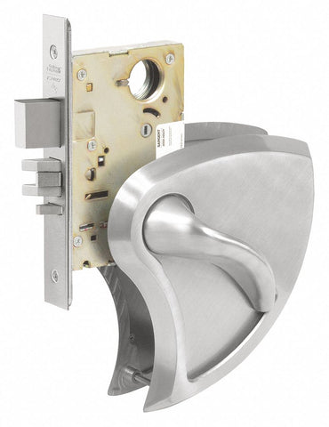 CORBIN ML2020 x BHSS x 630C RHR Mortise Lockset,  Mechanical,  Not Keyed,  Satin Stainless Steel,  2 3/4 in Backset,  Mortise