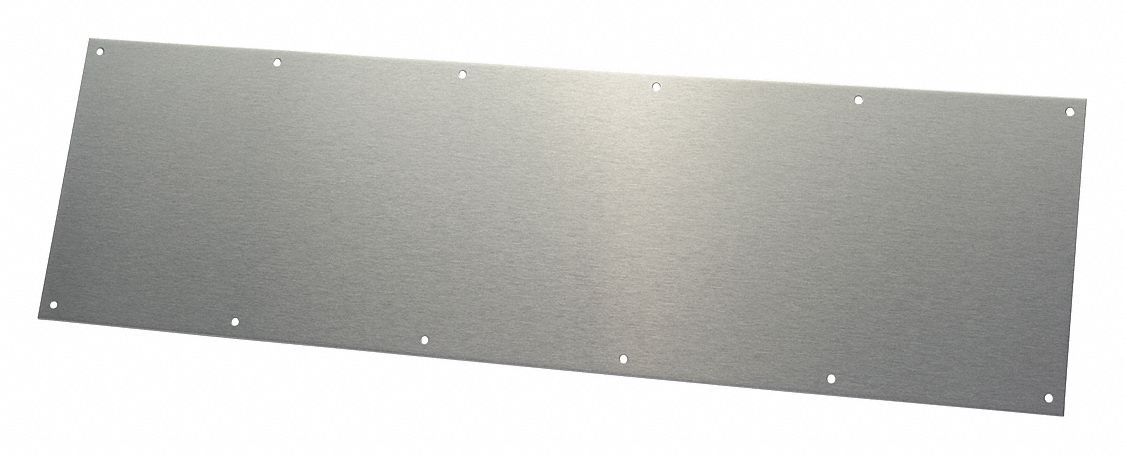 ROCKWOOD K1050.32D 10"x34" Door Protection Plate, Stainless Steel, Armor, 10 in Height, 34 in Width