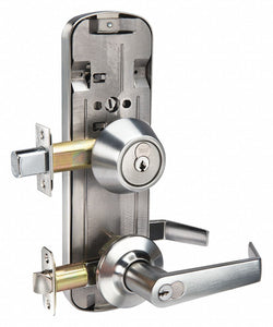 YALE YH852 x SFIC x SQ CR x US26D Lever Lockset,  Mechanical,  Heavy Duty,  Not Keyed,  2-3/8 in and 2-3/4 in Backset