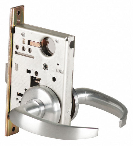 BEST 45H0N14H626LH Lever,  Mechanical,  Heavy Duty,  Satin Chrome,  2 3/4 in Backset,  Mortise