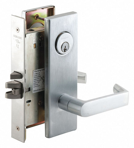 SCHLAGE L9092EUBD 06N 626 Mortise Lockset,  Electrical/Mechanical,  Heavy Duty,  Keyed Different,  Satin Chrome