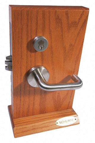 SCHLAGE L9092EUBD 03B 630 Mortise Lockset,  Electrical/Mechanical,  Heavy Duty,  Keyed Different,  Satin Stainless Steel