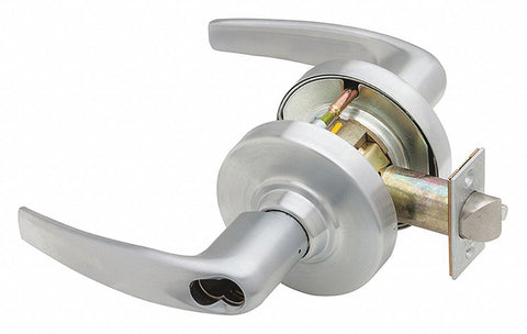 SCHLAGE ND80BD ATH 626 Door Lever Lockset,  Mechanical,  Heavy Duty,  Not Keyed,  Satin Chrome,  2 3/4 in Backset