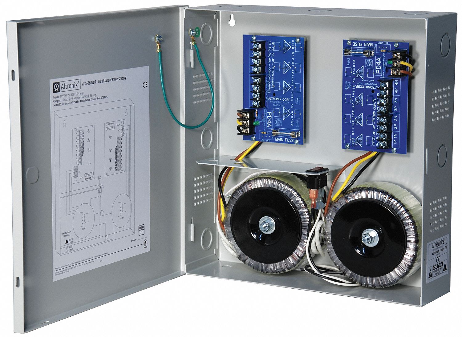 ALTRONIX AL168600CB Steel Power Supply with Gray Finish