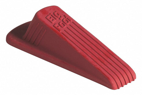 Door Wedge, Vulcanized Rubber, Red, 4-3/4" Length, 1-1/4" Height, 2" Width